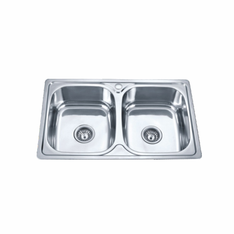 Double Capacity Standard Double Bowl Topmount Stainless Steel Sink