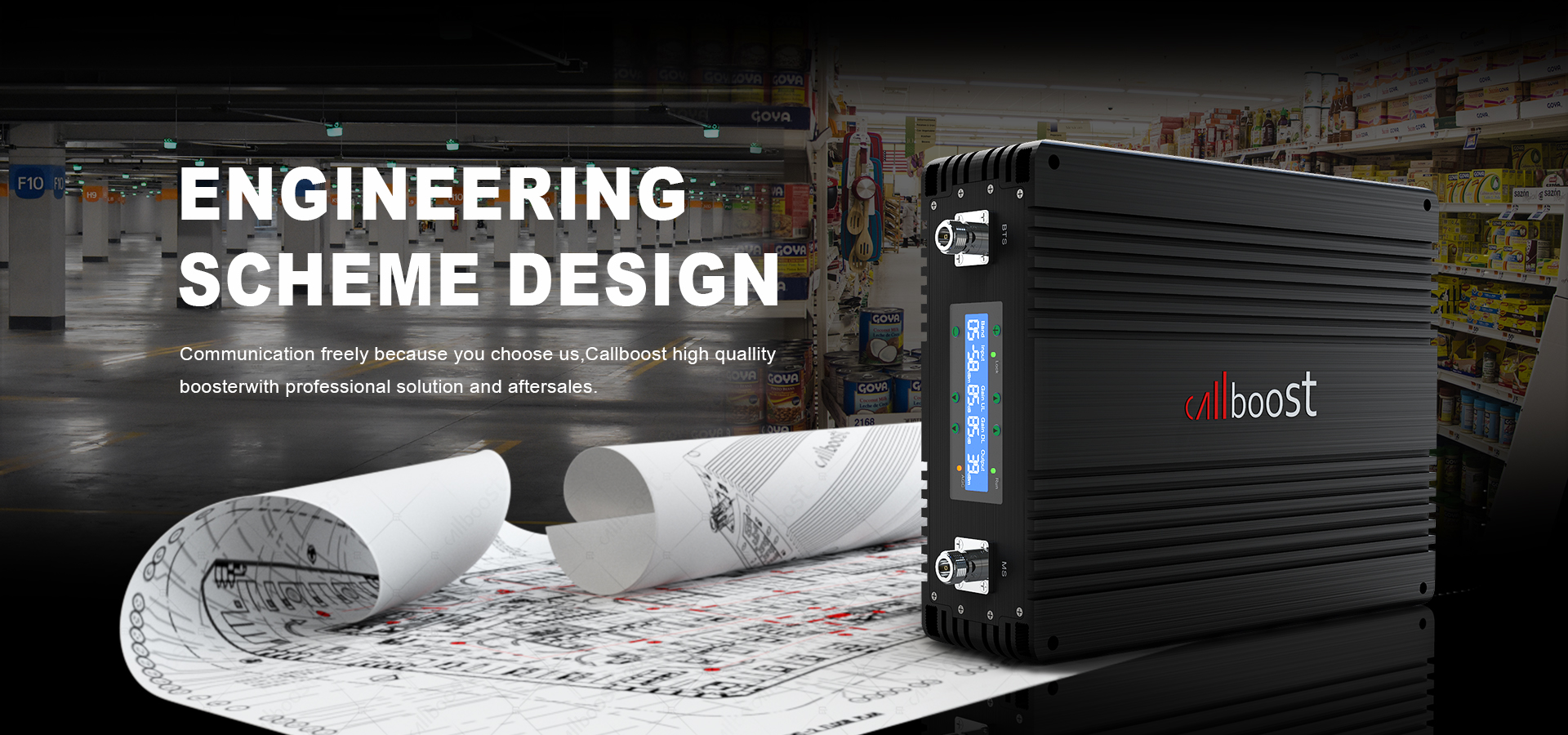 Callboost 75dB Four Band Signal Booster Repeater