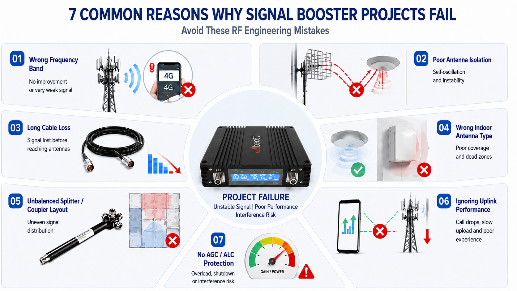 mobile signal booster project failure
