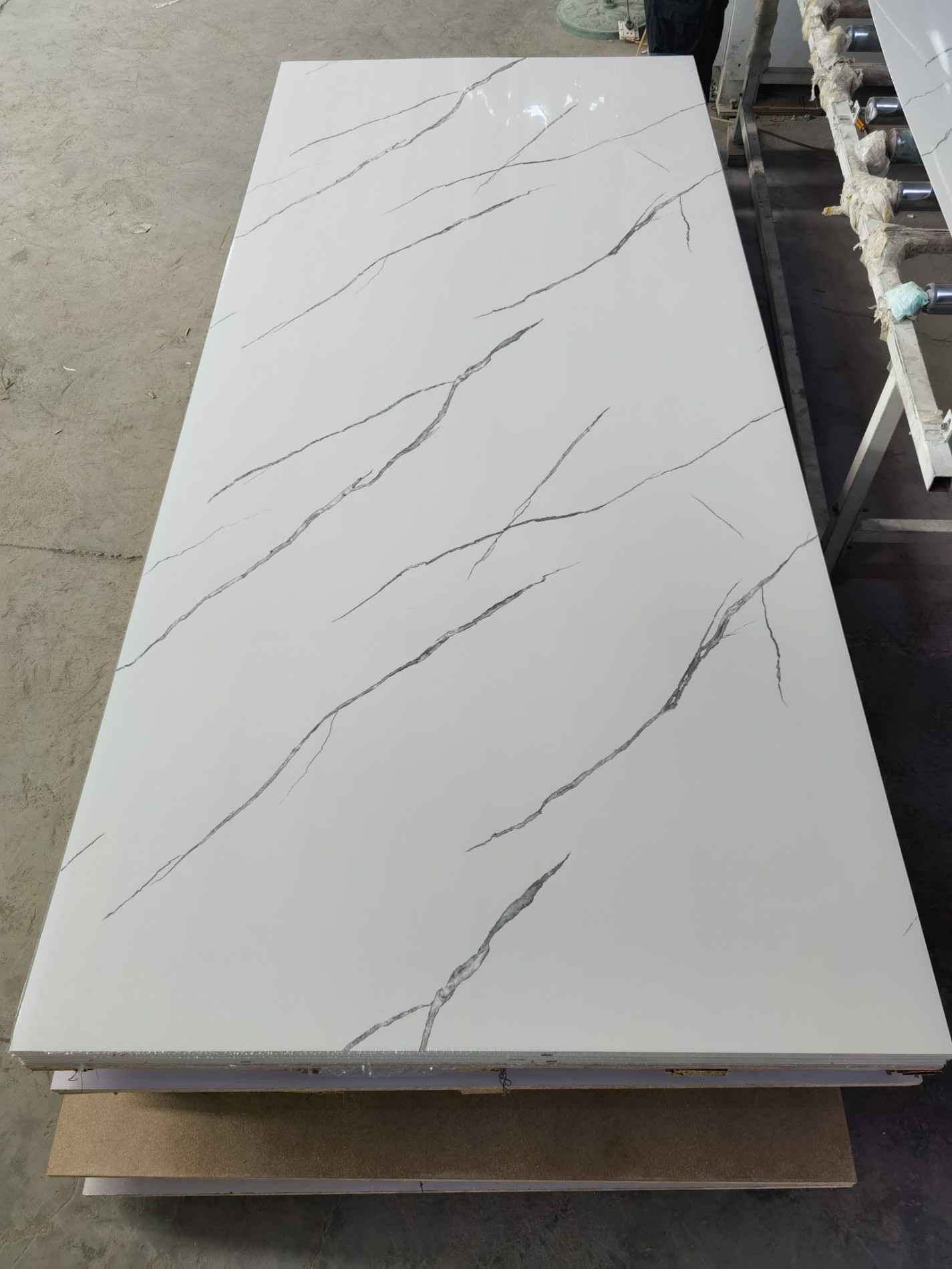 2.8mm 3mm White Marble Patterned Pvc Uv Marble Sheet Marble Wall Panel