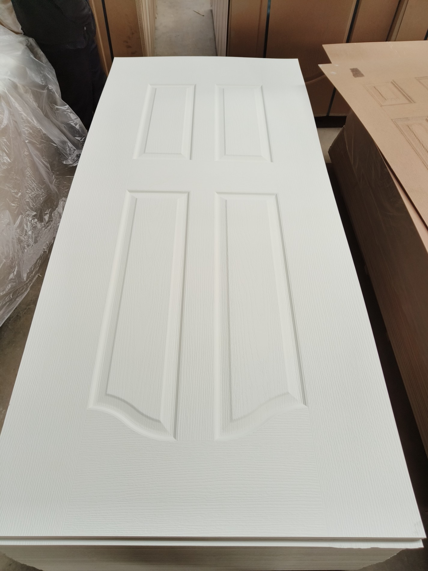 white primed moulded door skin