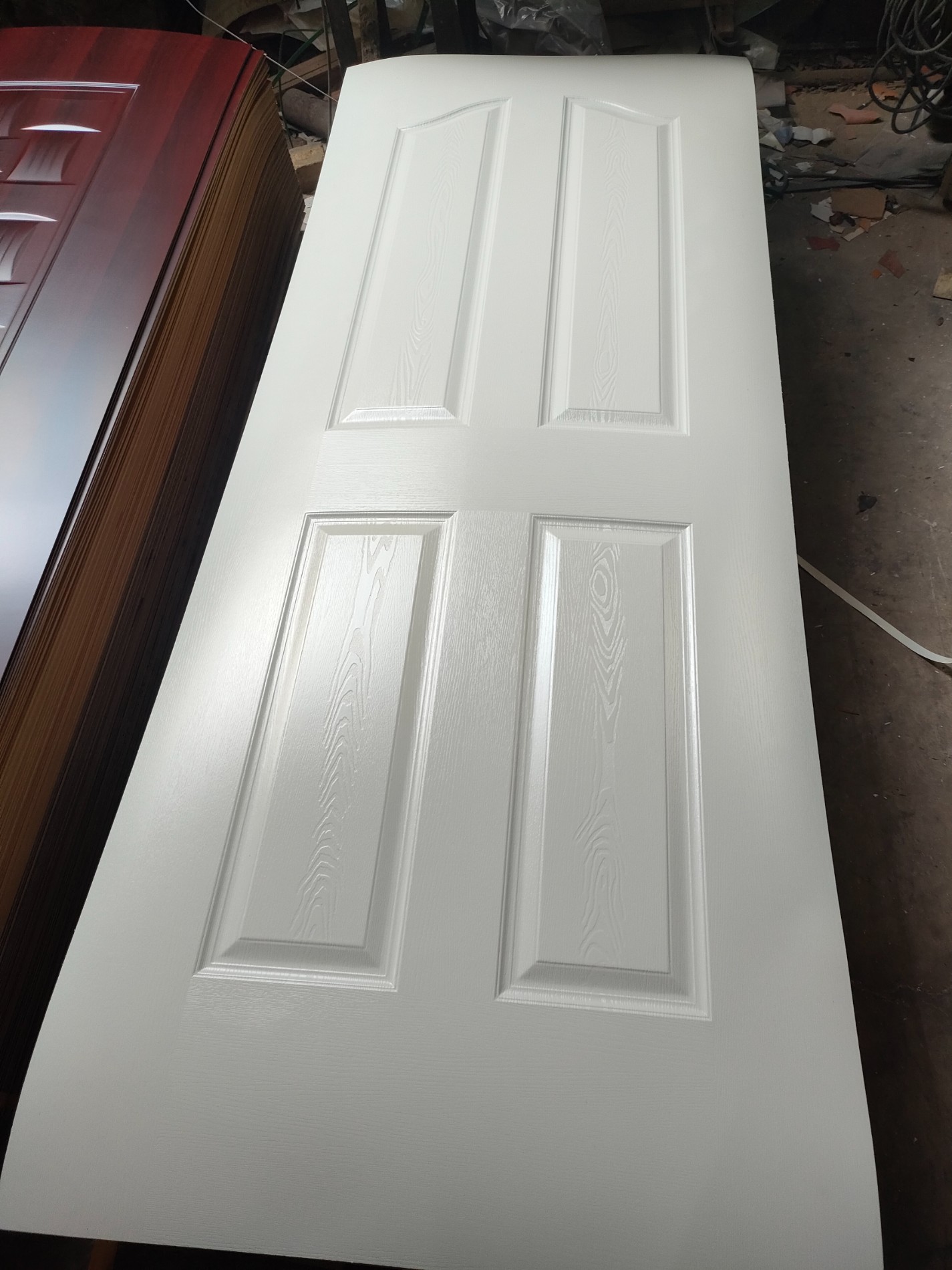 melamine moulded door skin for door using