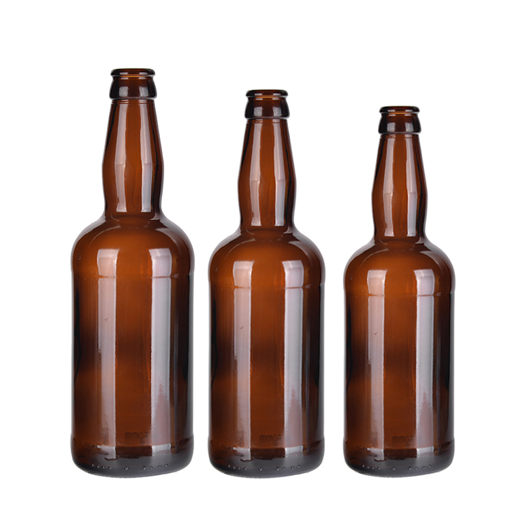500ml Amber Beer Bottle Crown Cap Glass Beer Bottle