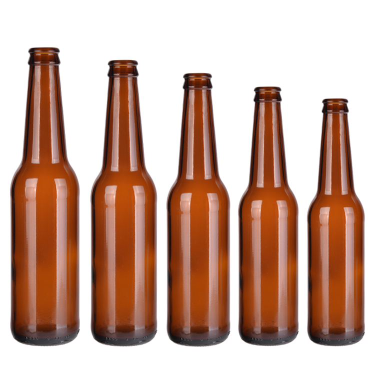 330ml Amber Beer Glass Bottle With Crown Cap