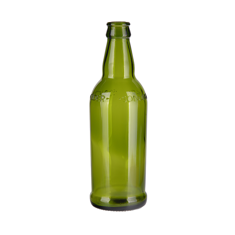650ml Dark Green Beer Glass Bottle With Crown Cap