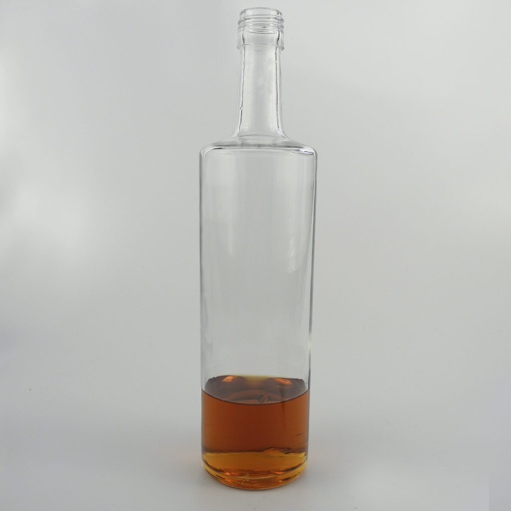 wholesale empty clear vodka screw glass bottle