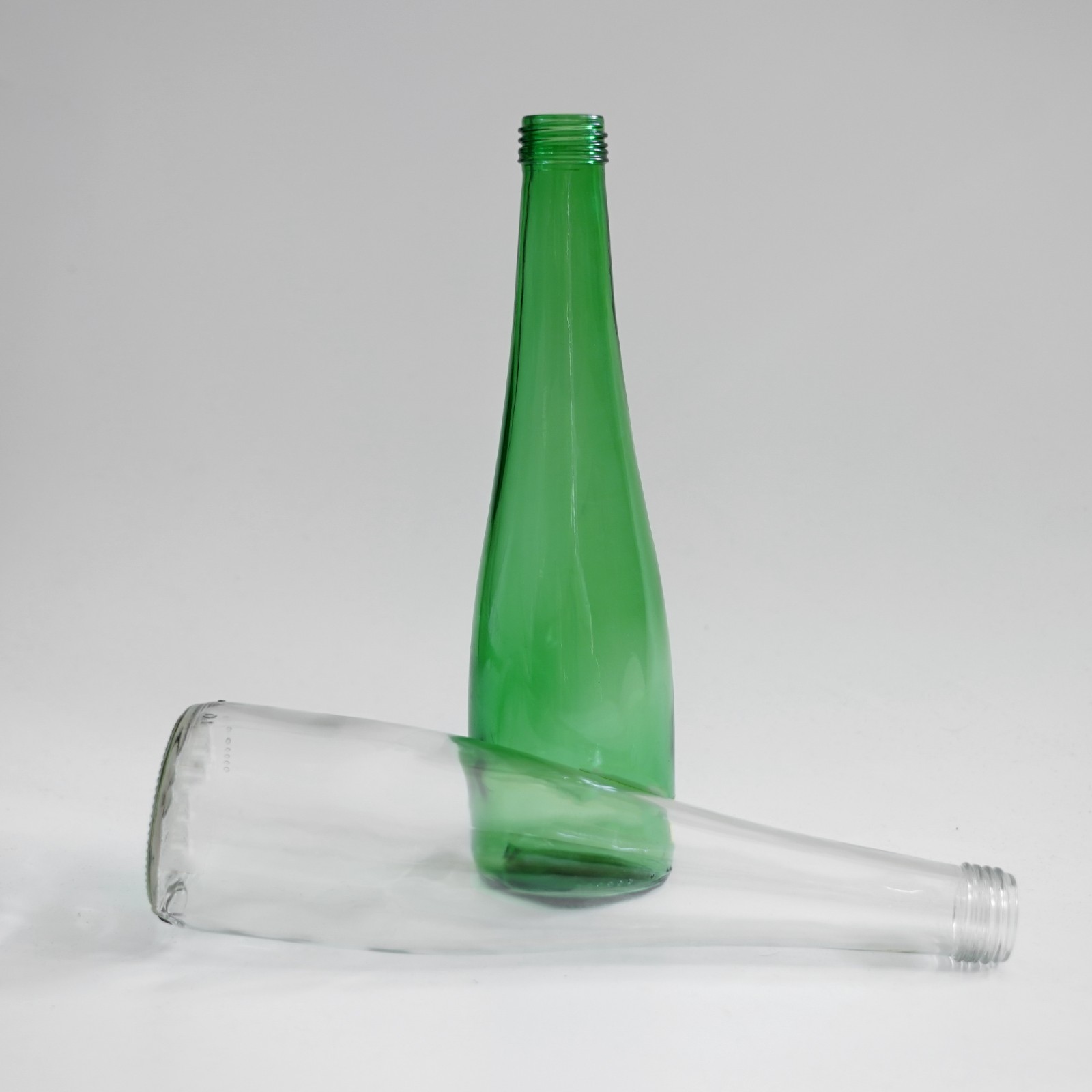 Supply Factory wholesale 350ml clear drink glass bottle green soda