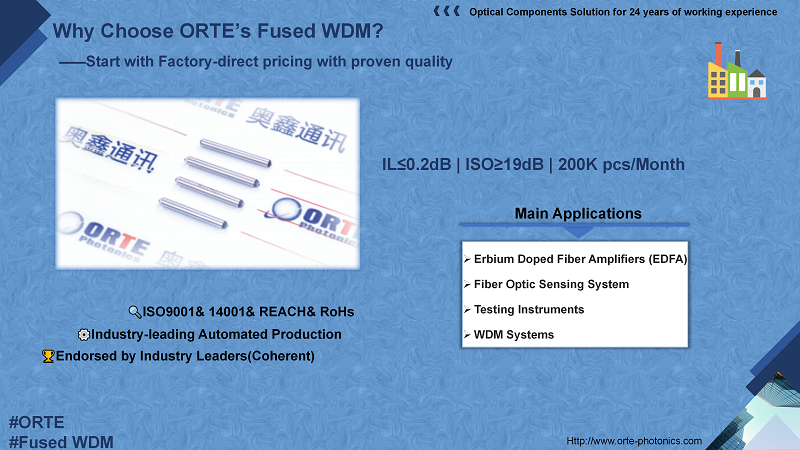 Why Choose ORTE Photonics' Fused Fiber WDMs?
