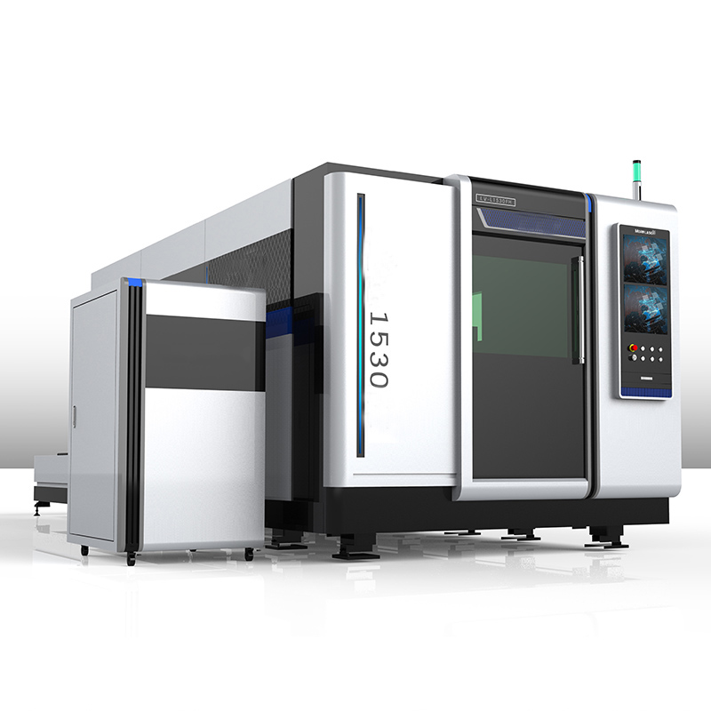 Full Cover Fiber Laser Cutting Machine With Dual Bed