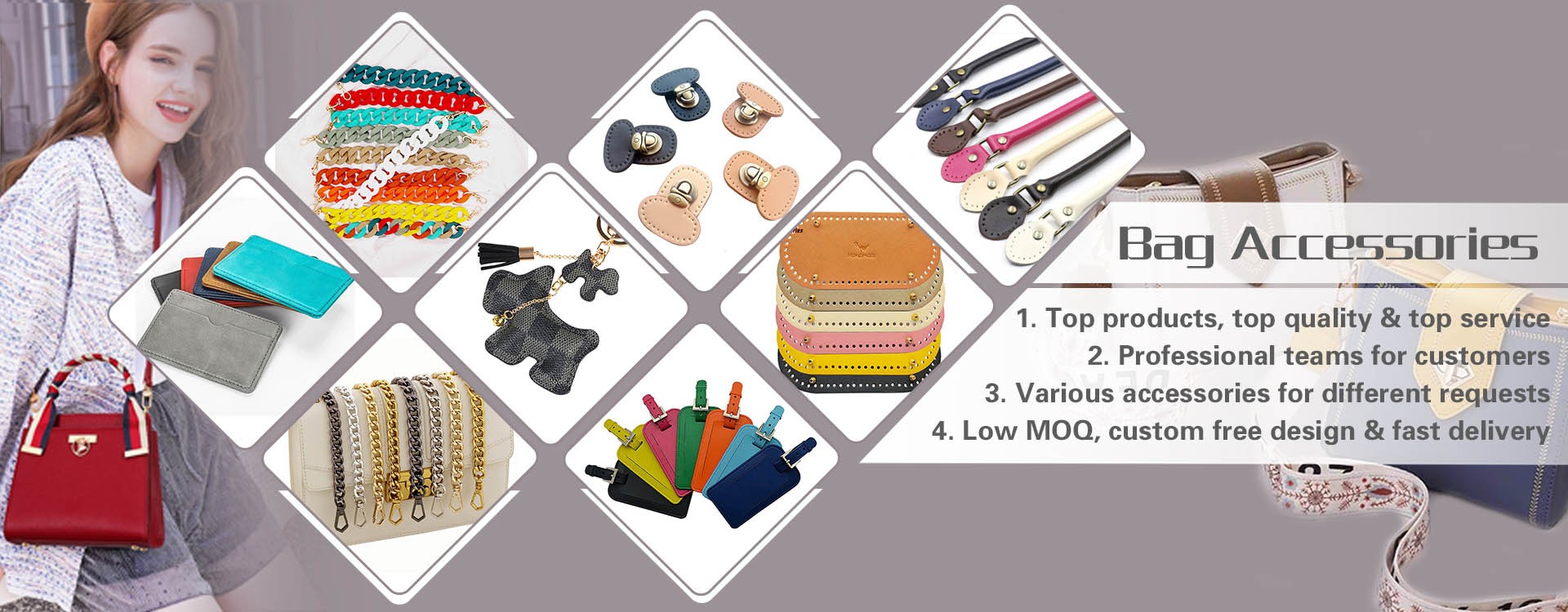 Accessoires de sac en cuir