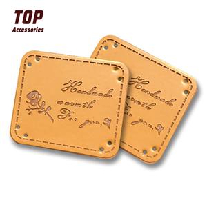 Pu Leather Patches And Tags For Clothing And Hats