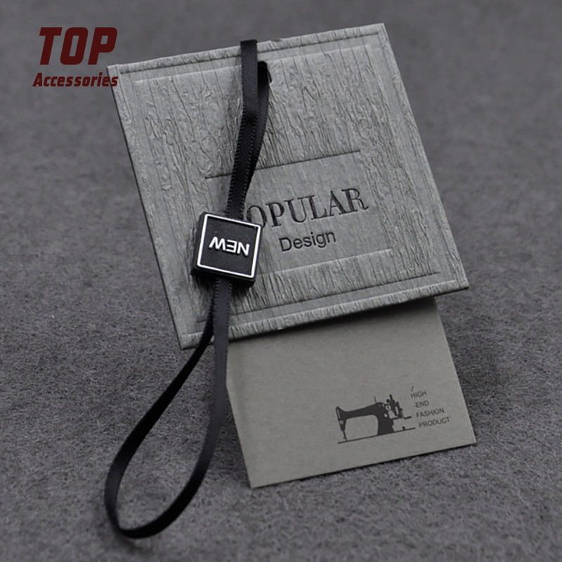 Fold Over Printed Logo Paper And String Tags