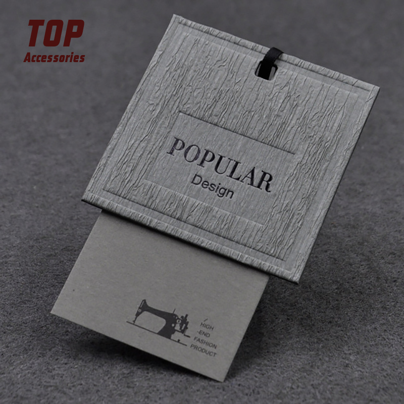 Fold Over Printed Logo Paper And String Tags