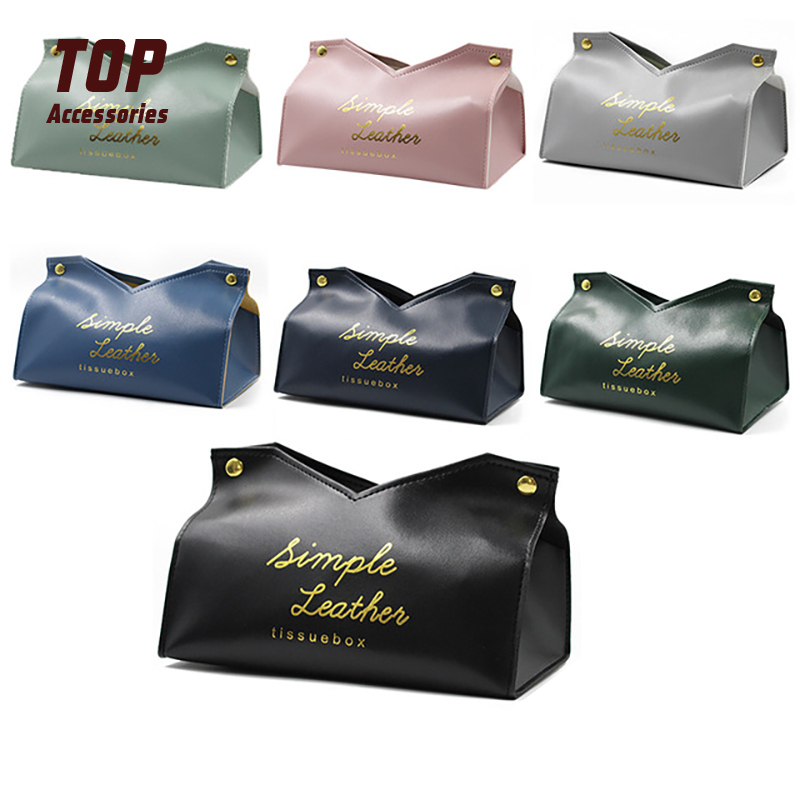 Faux Leather Tissue Paper Boxes For Car