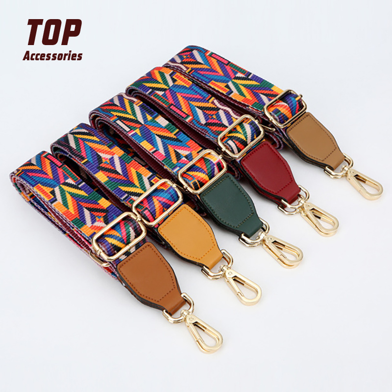 Custom Logo Woven Leather Straps For Bags