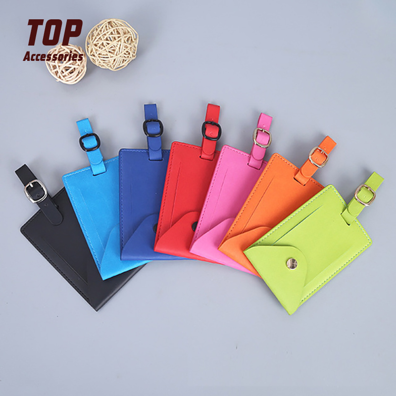 Personalized Eco Friendly Pu Leather Plain Luggage Tags