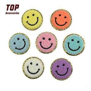 Custom Smiley Heat Press Chenille Hoodie Patches