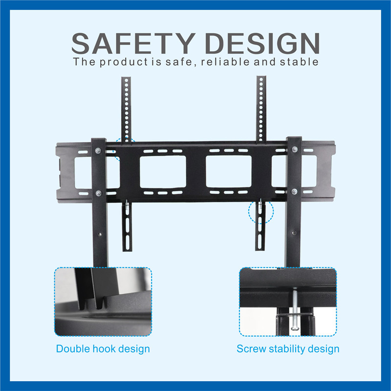 rolling tv stand with mount