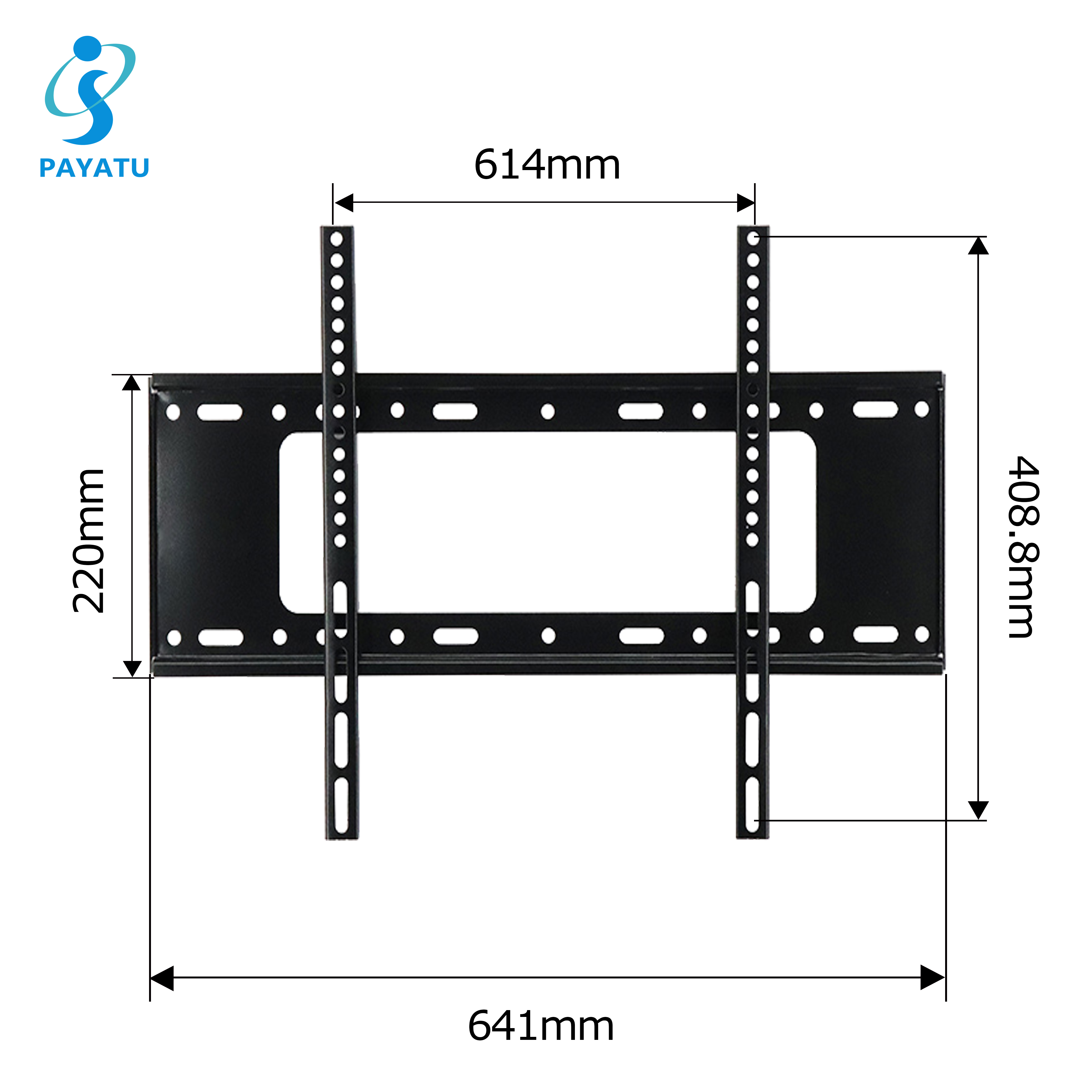 Fixed Wall Mount TV Bracket Flat Screen TV Mount B64