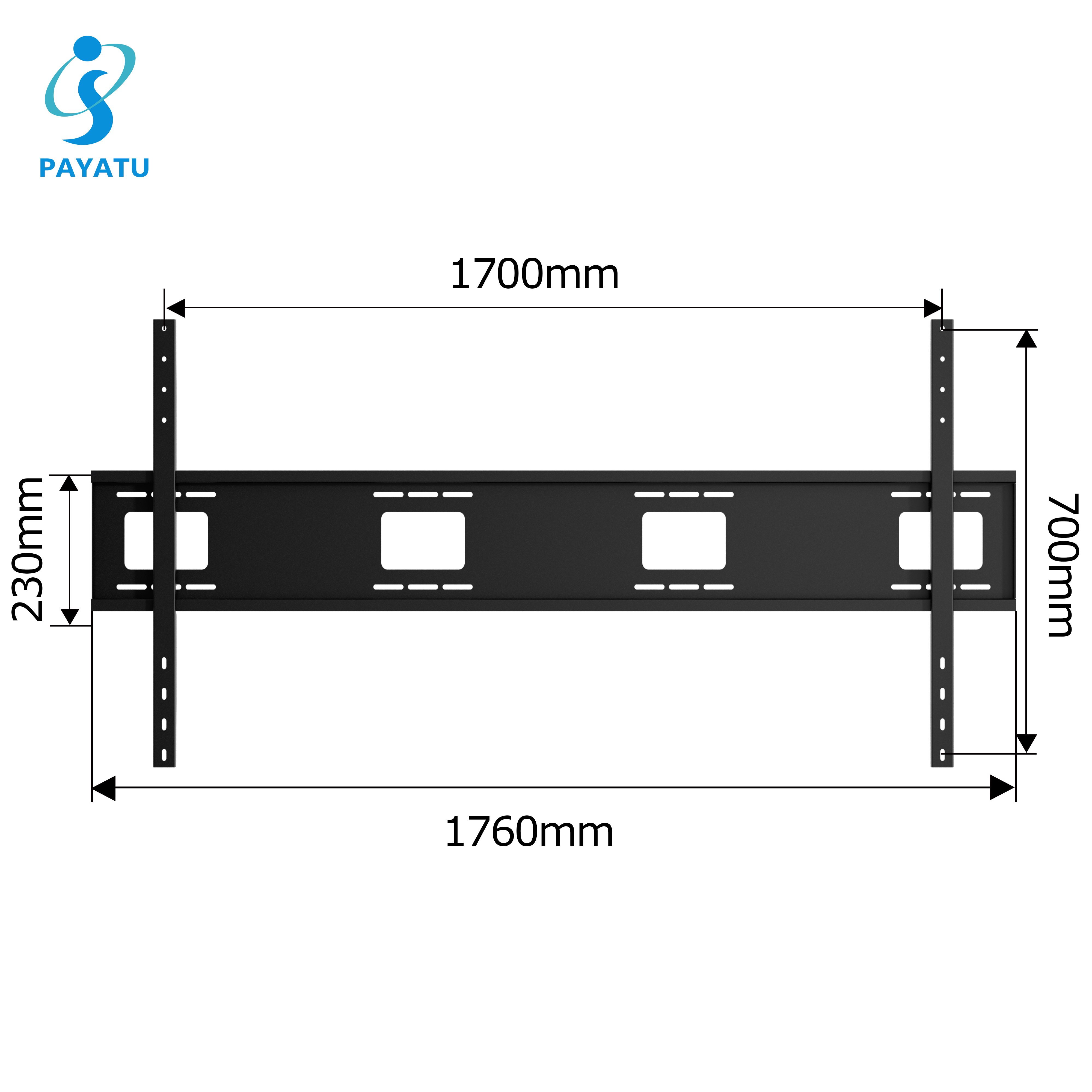 Large Size Universal TV Wall Mount TV Hanging Bracket 85-150 Inch