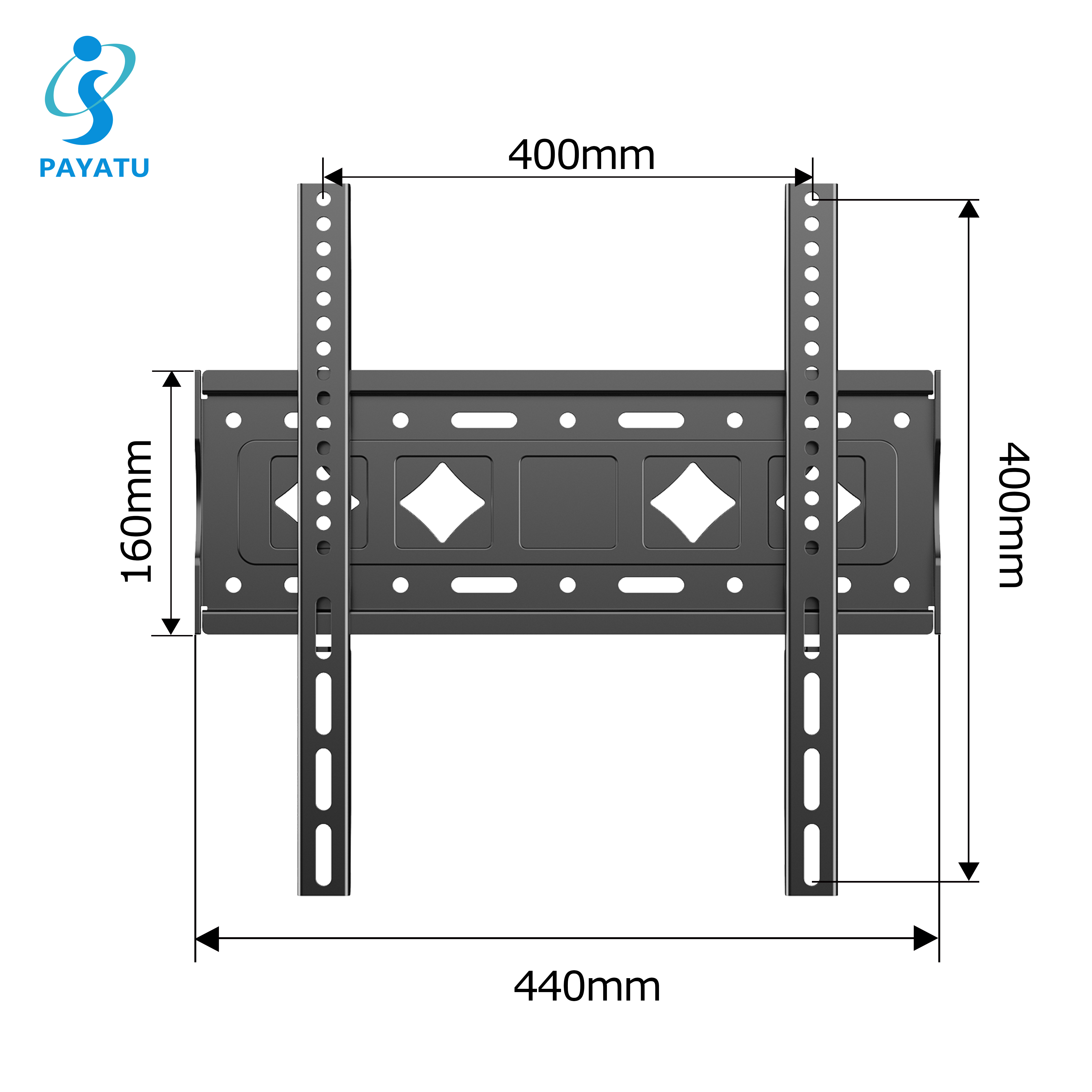 Hidden TV Wall Mount For 55 Inch TV Flat To Wall TV Bracket