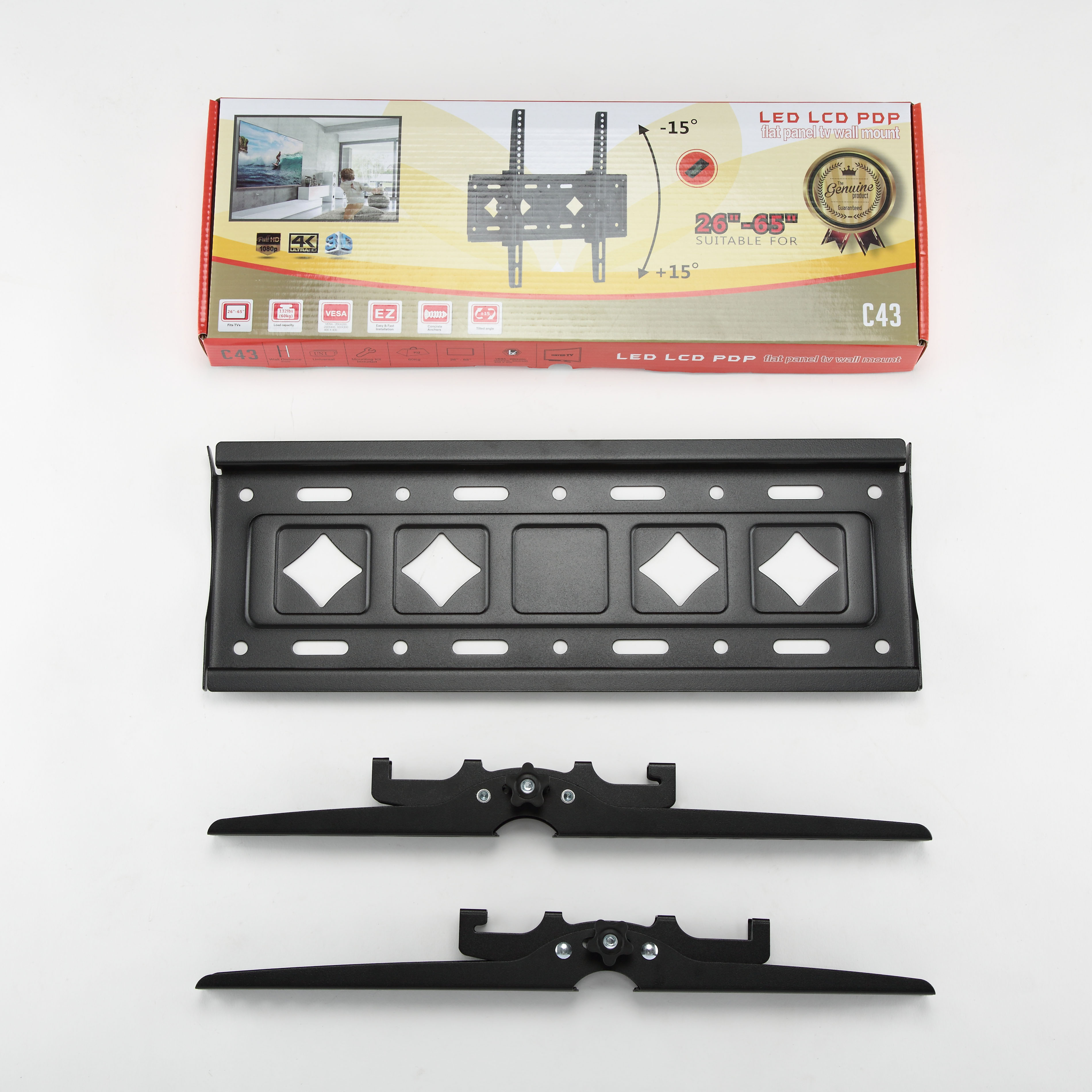 Tilting TV Wall Mount Bracket Universal LED TV Mount 26-65 Inch