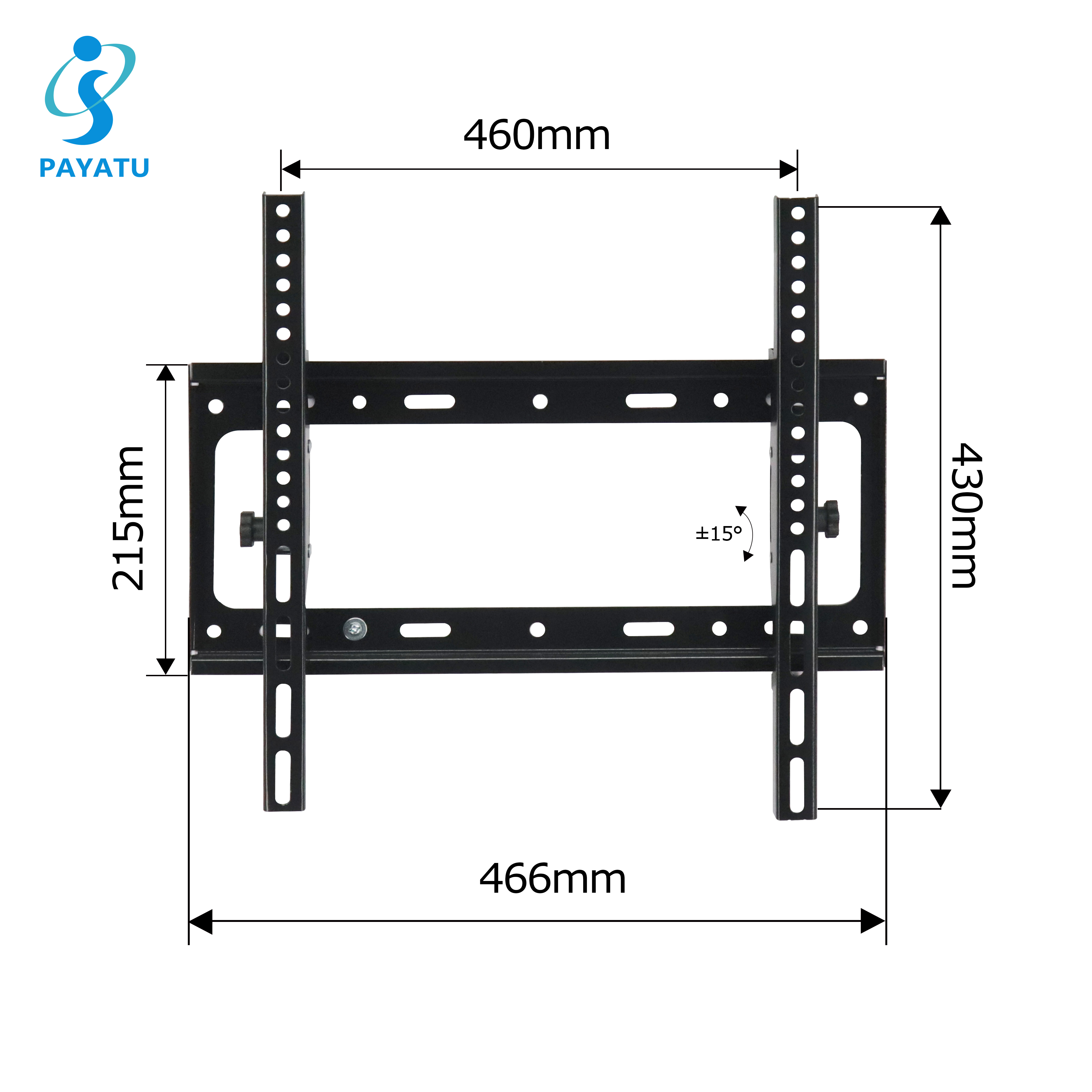 Flat TV Mount Up And Down TV Rack Wall Mount Tilting For 26-65 Inch