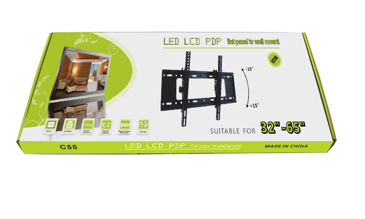 Tilted TV Holder On Wall 32-75 Inch LED LCD TV Bracket For Plasterboard