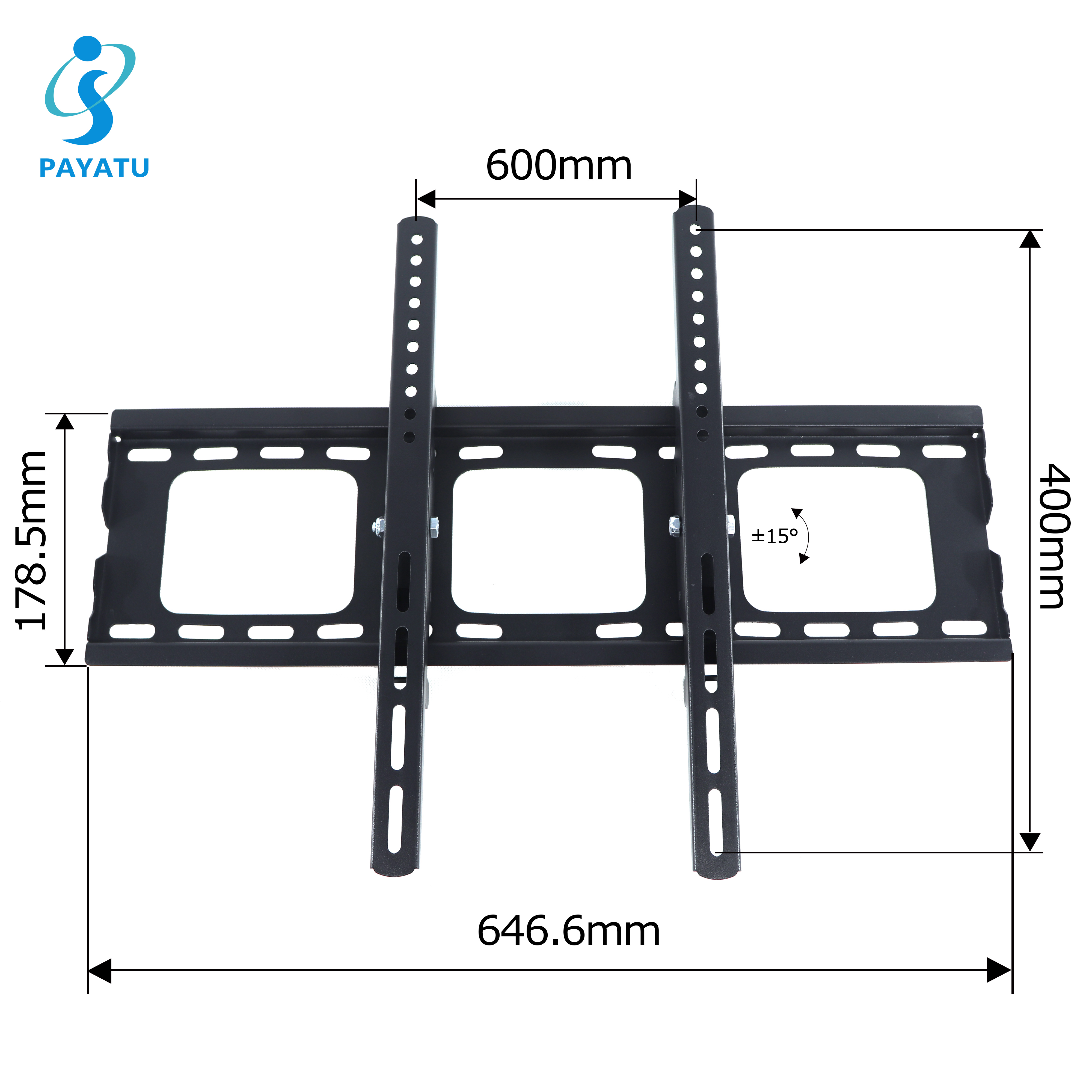 VESA 600*400 Large TV Wall Mount Up And Down Adjustable TV Mount