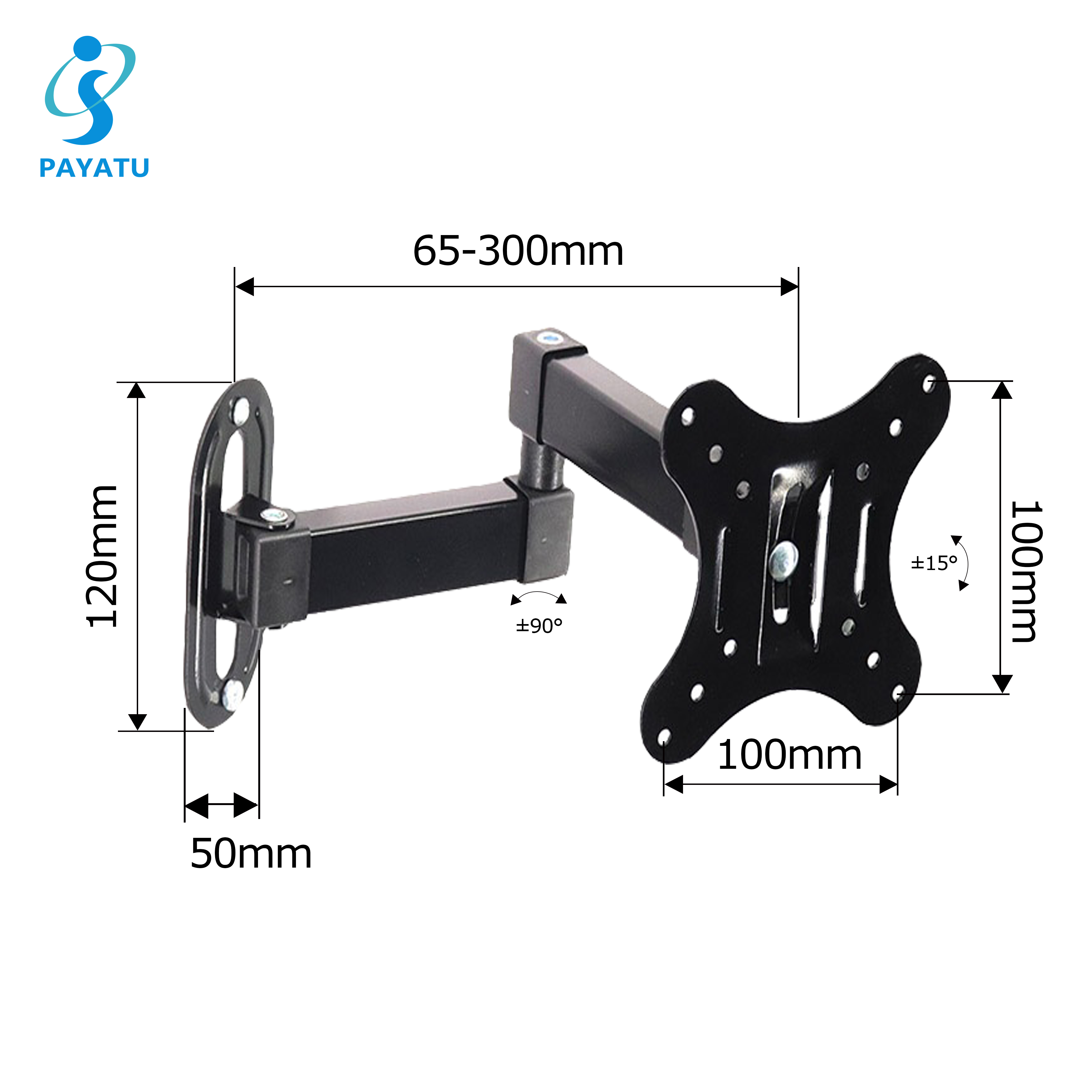 14-27 Inch Small Size Slim TV Mount VESA Wall Mount 100x100