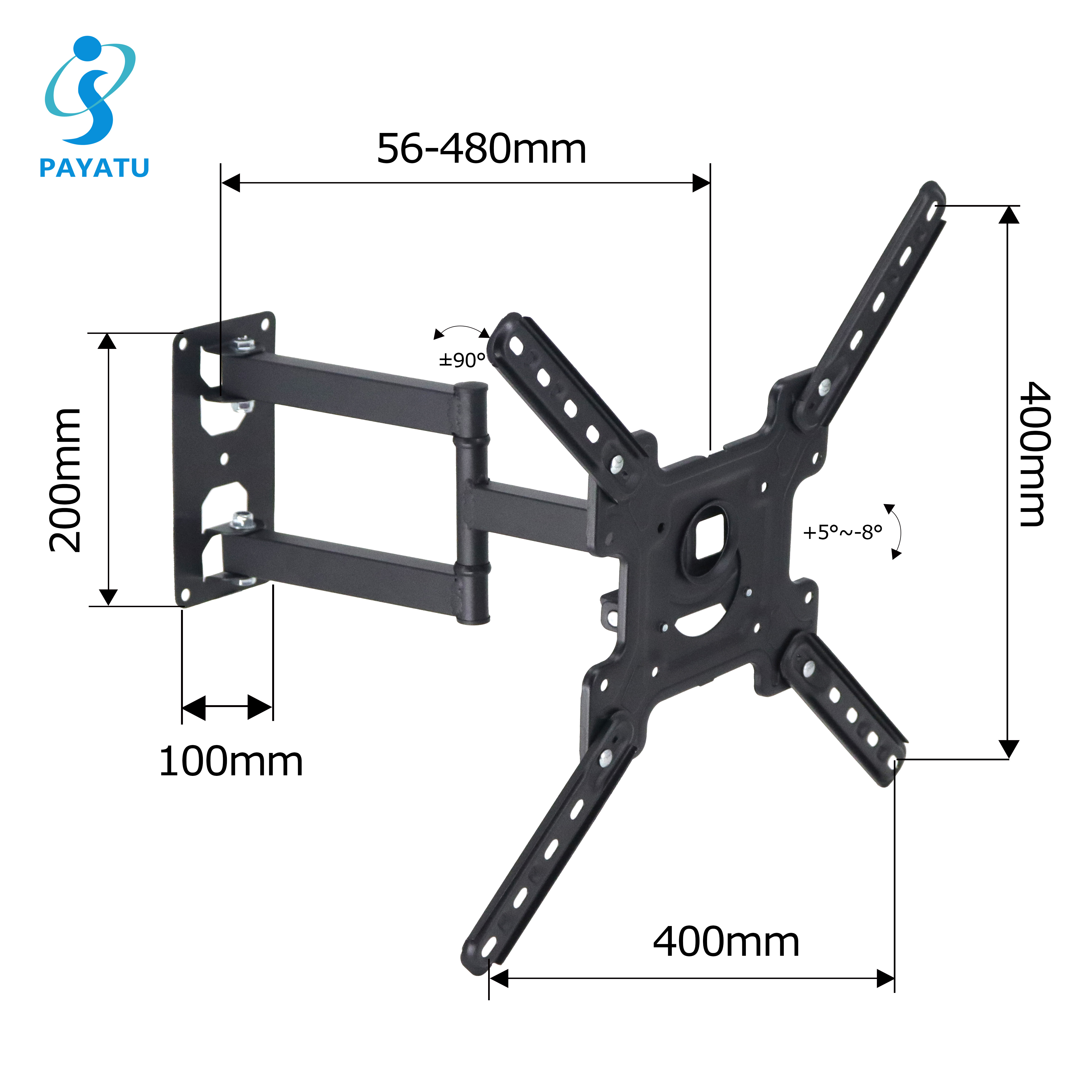 Similar Model P4 32-55 Inch Swivel Wall Mount Articulating TV Mount