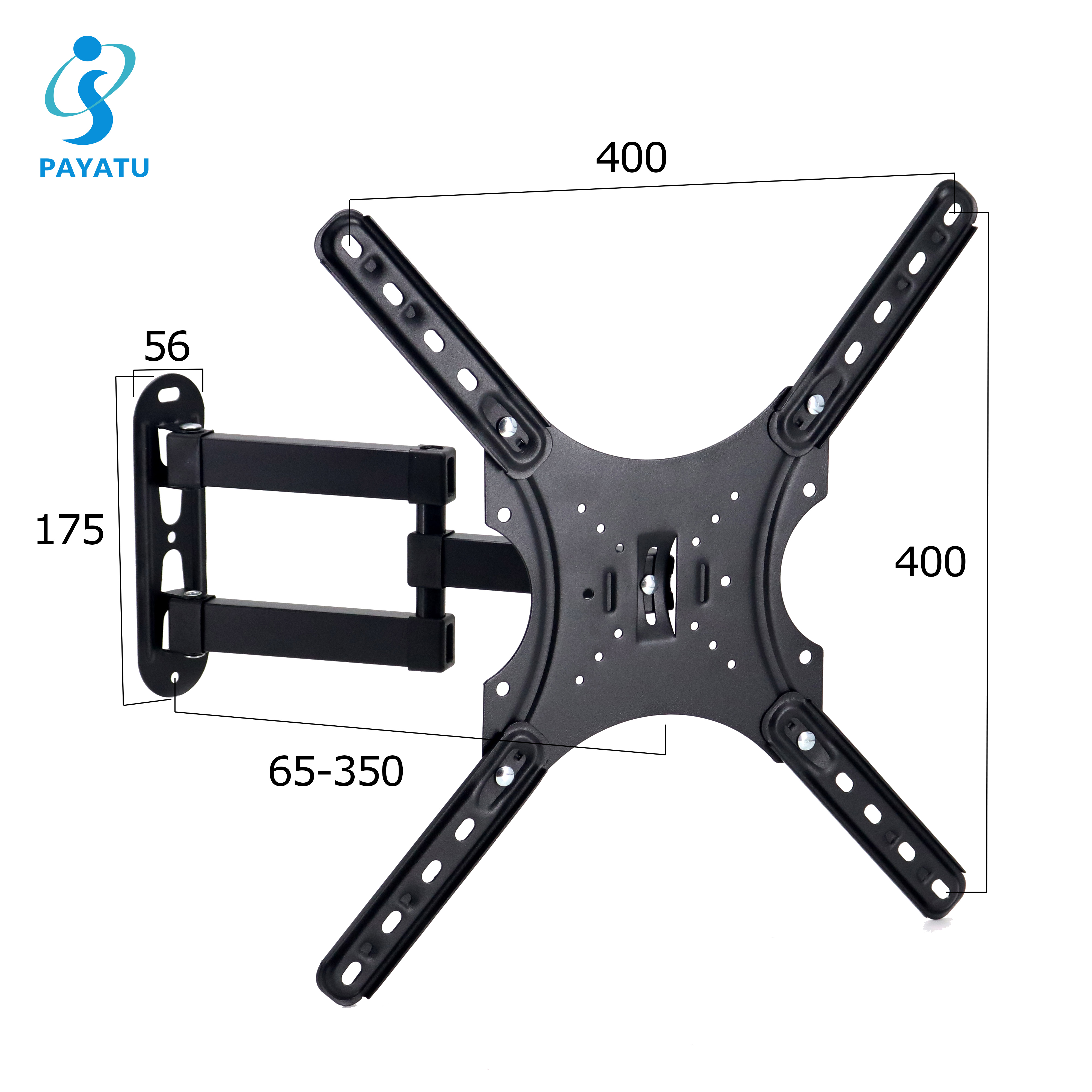 VESA 400*400 Extendable TV Wall Mount Rack Bracket Recessed TV Mount