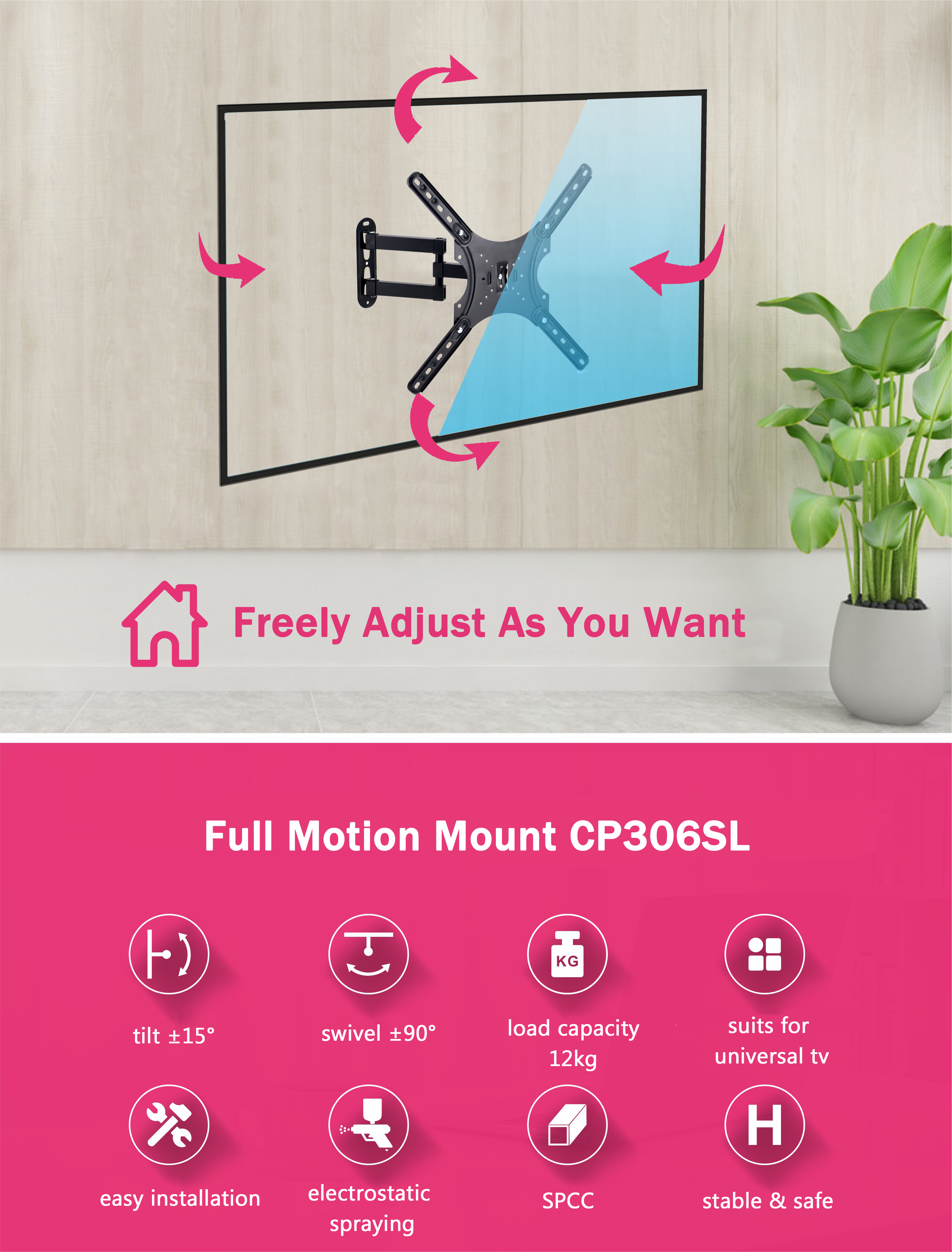 extendable tv wall mount