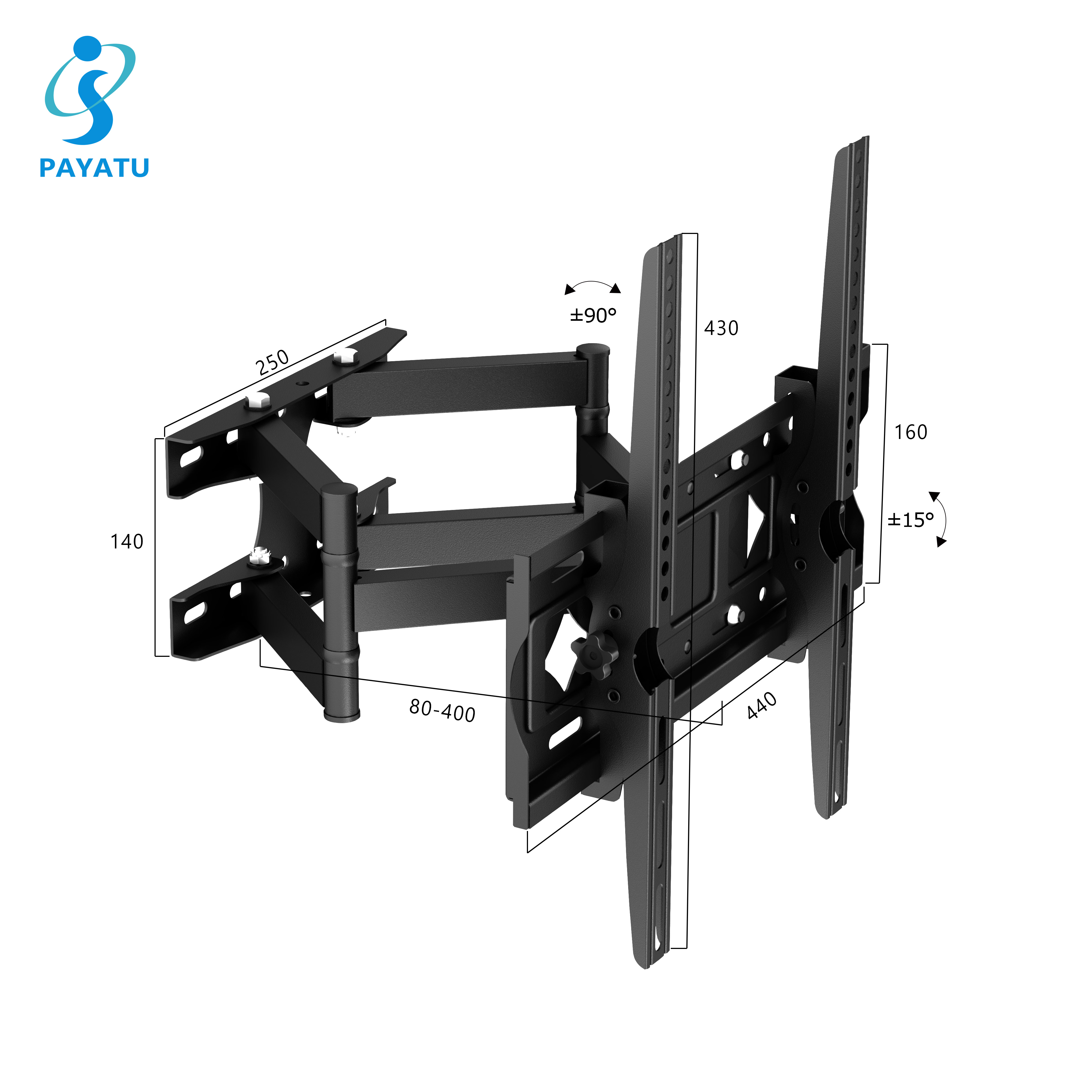 Popular TV Mount Swivel TV Bracket Adjustable TV Wall Mount VESA 400*400