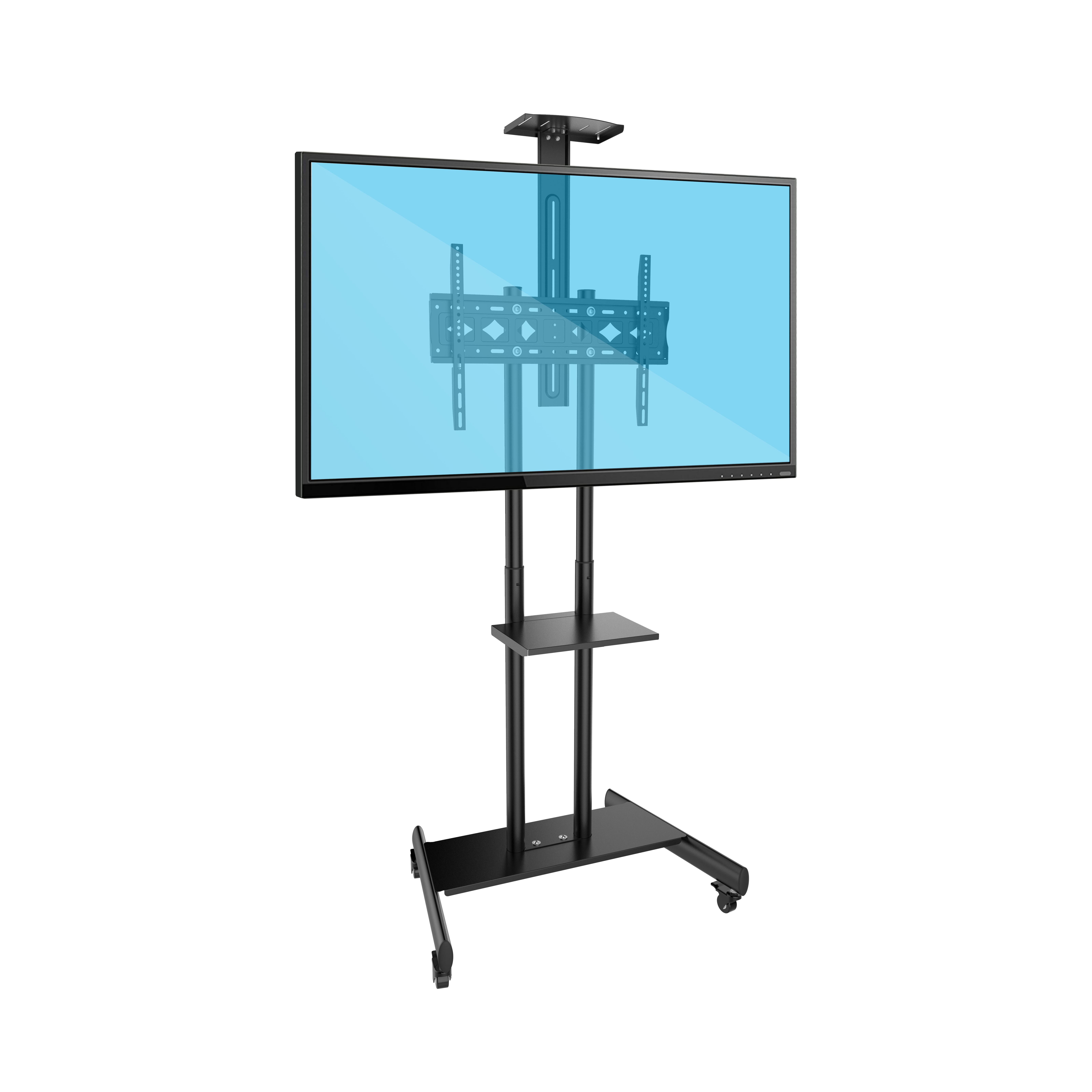 Mobile Cart For TV Stand In Wheels Universal Television Cart Rolling Cart TV