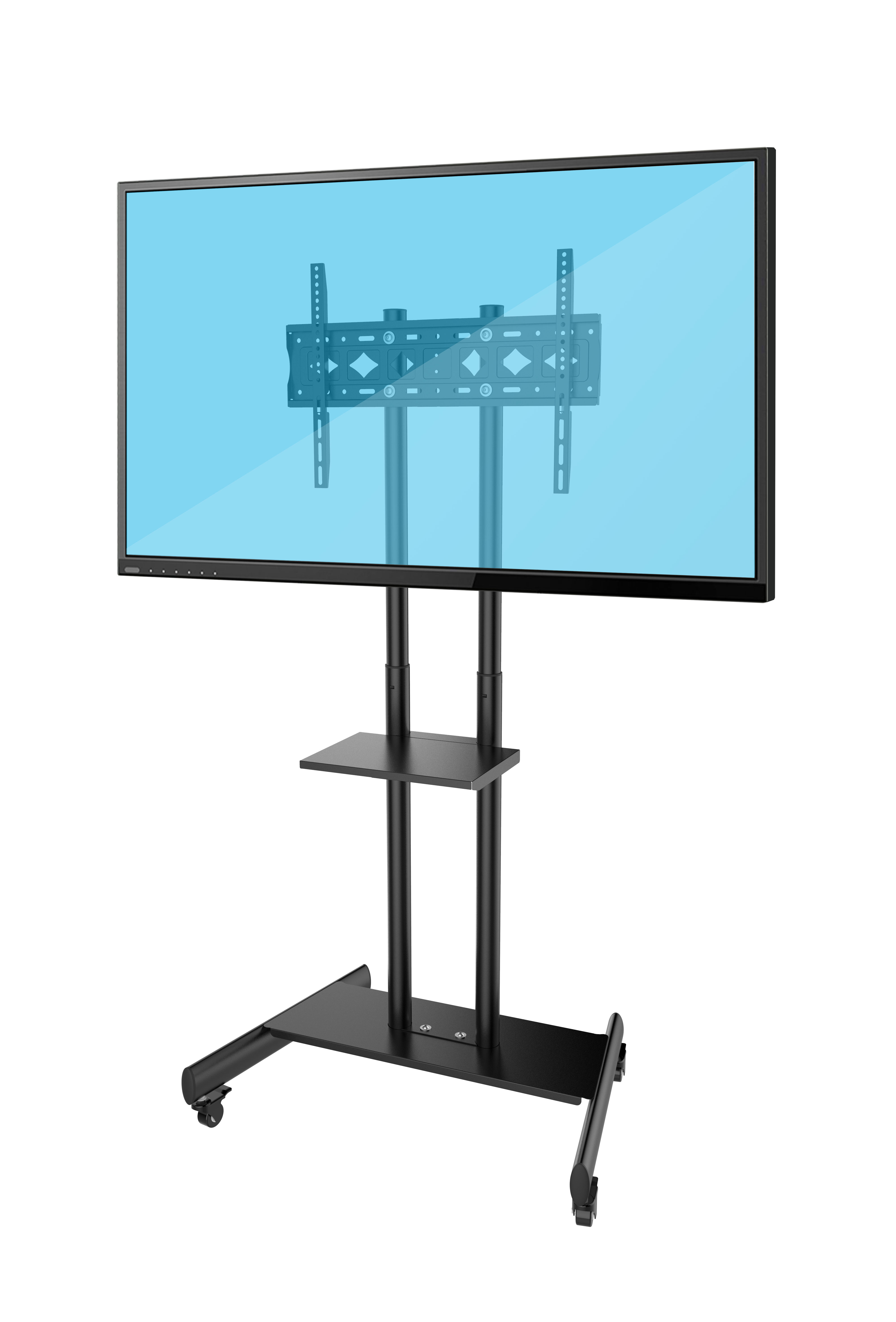 Mobile Cart For TV Stand In Wheels Universal Television Cart Rolling Cart TV