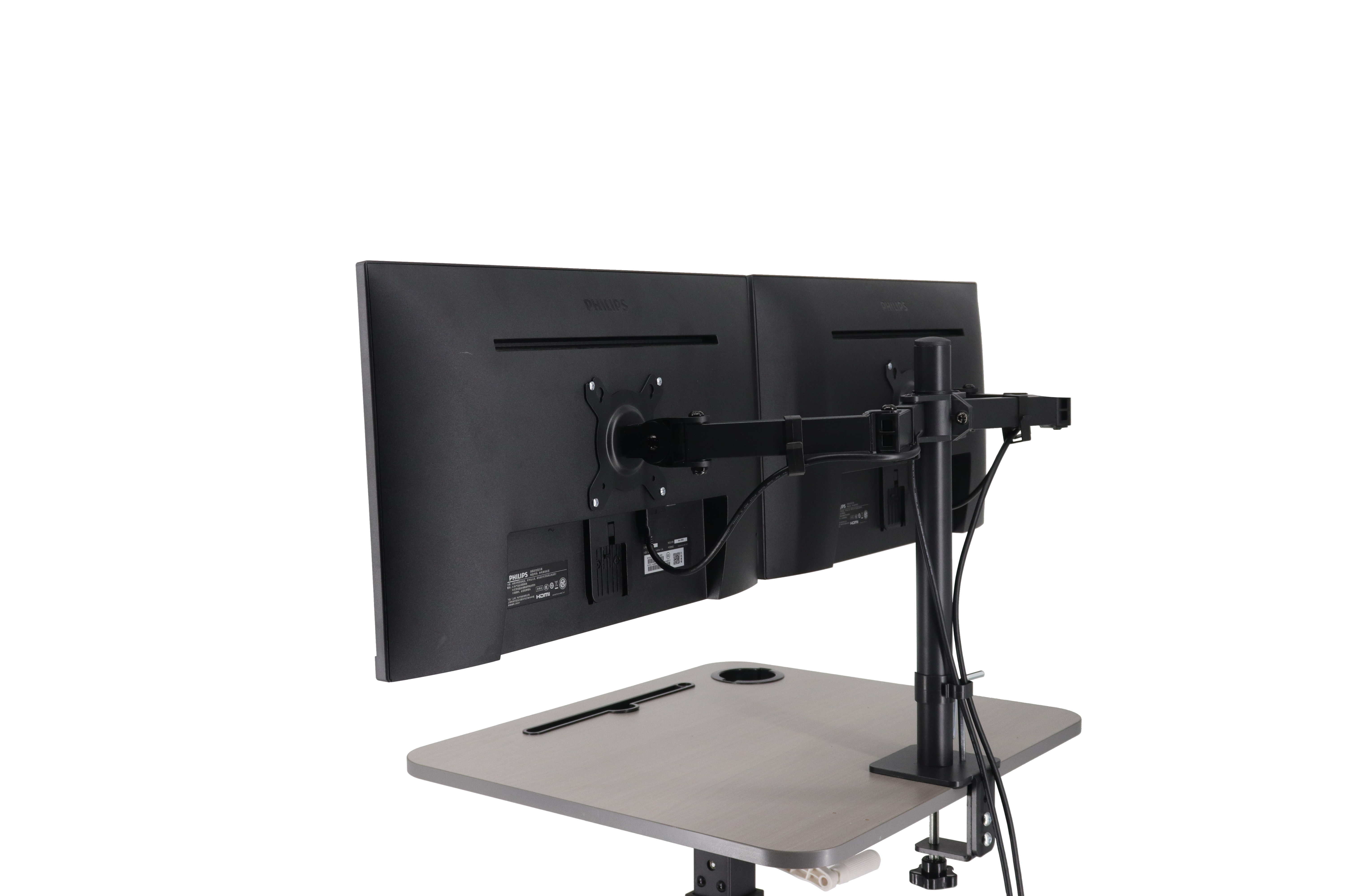 Dual Monitor Mount Double Display Computer Monitor Stand 14-32 Inch