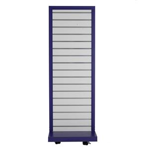 Stojak ekspozycyjny na ścianę z listew aluminiowych 2-drożny