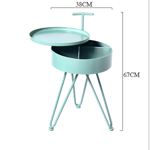 Round end table wtih rotated cover