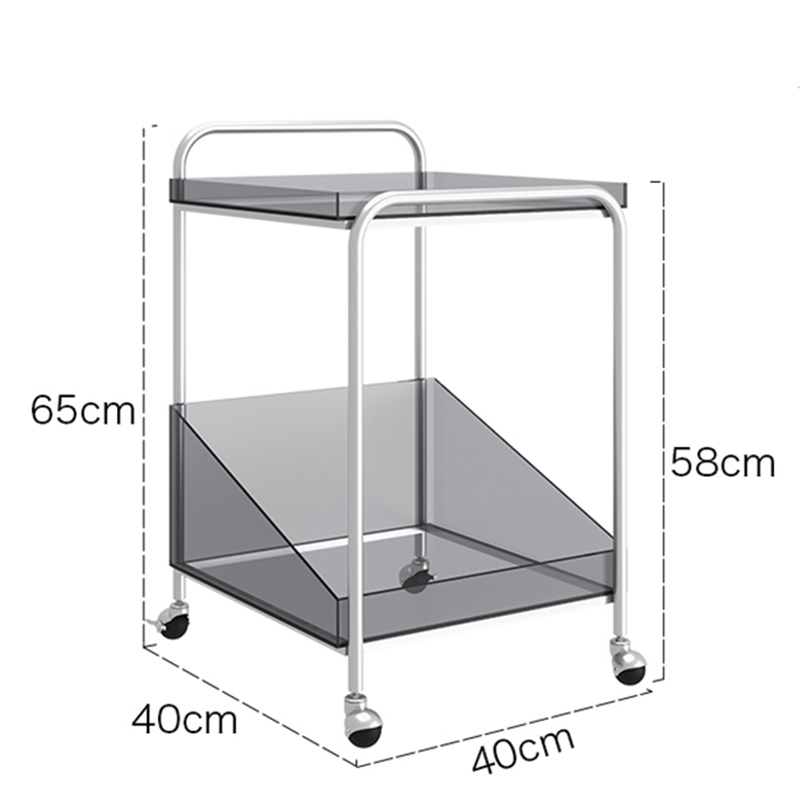 Mobile side table Mobile acrylic side table