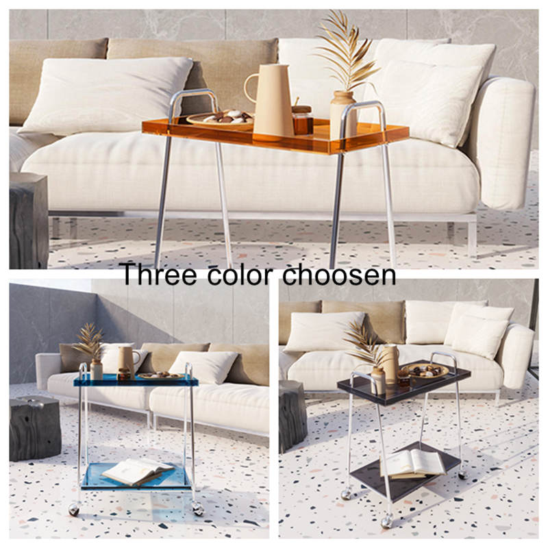 Mobile acrylic end tableAcrylic mobile sofa end table