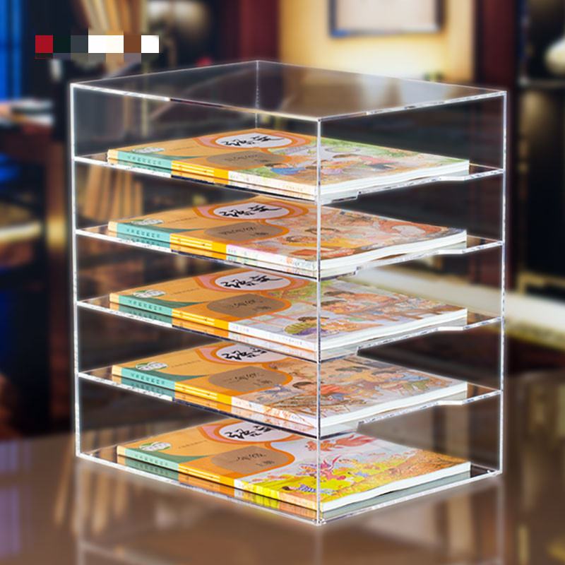 Penyimpanan Data Akrilik Transparan Atas Meja File