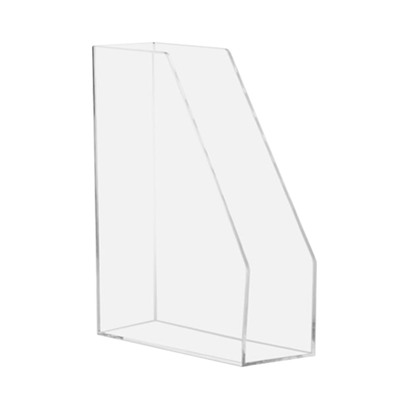 Składany, przezroczysty akrylowy stojak na dokumenty bez panelu przedniego
