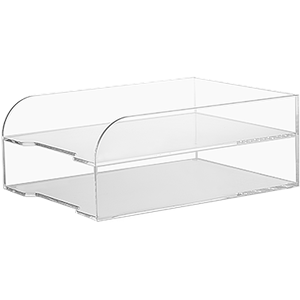 A4 dọc Máy tính để bàn trong suốt hộp giá đỡ acrylic
