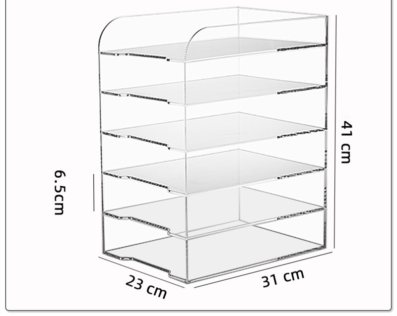 A4 clear acrylic vertical desktop rack