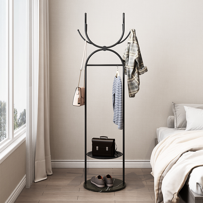 hat and bag rack with middle shelf