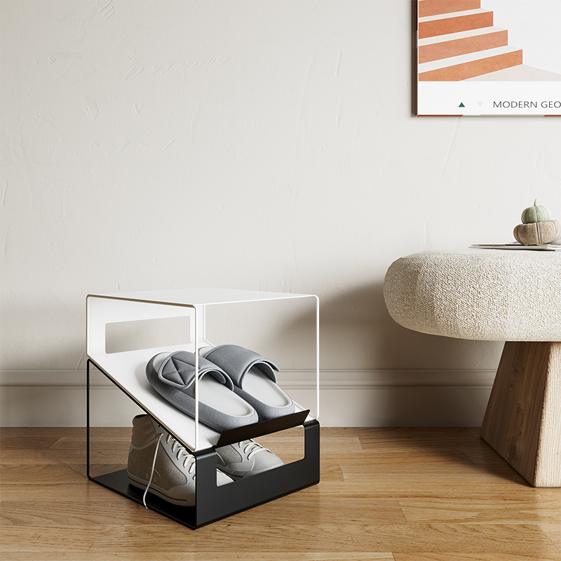 Logam desain sederhana multi tier susun sepatu rak penyimpanan furniture