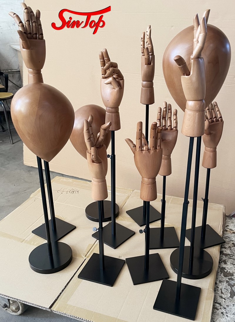 Esboço de arte de grão de madeira ajustável flexível Exibição de joias