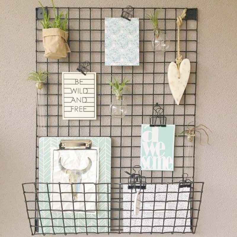 wire mesh as a storage rack