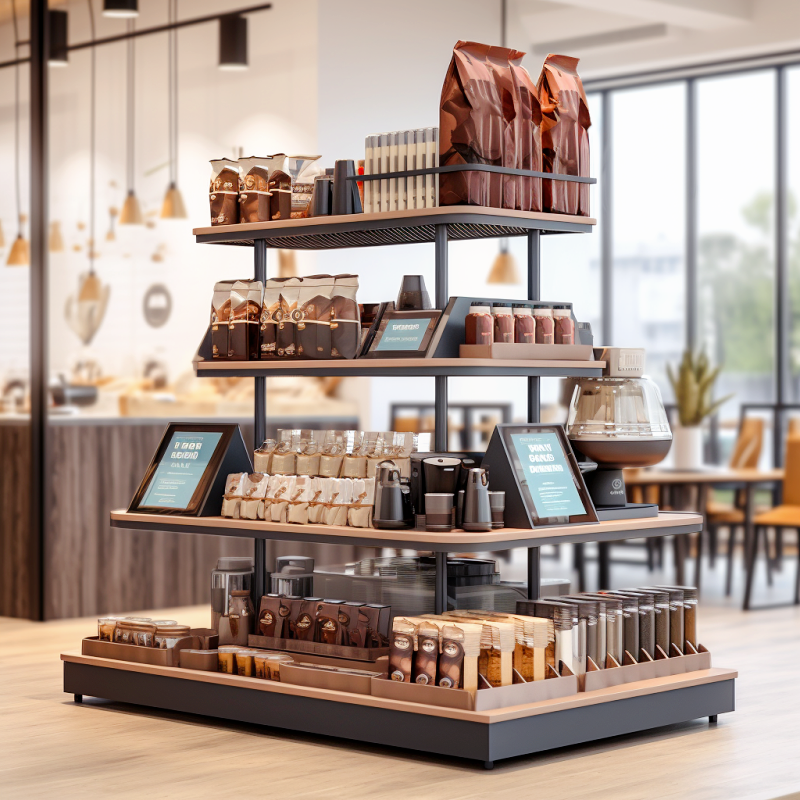 Инновационные и стильные: изготовленные на заказ стеллажи для кофейных витрин из металла и дерева лидируют на рынке кофе
